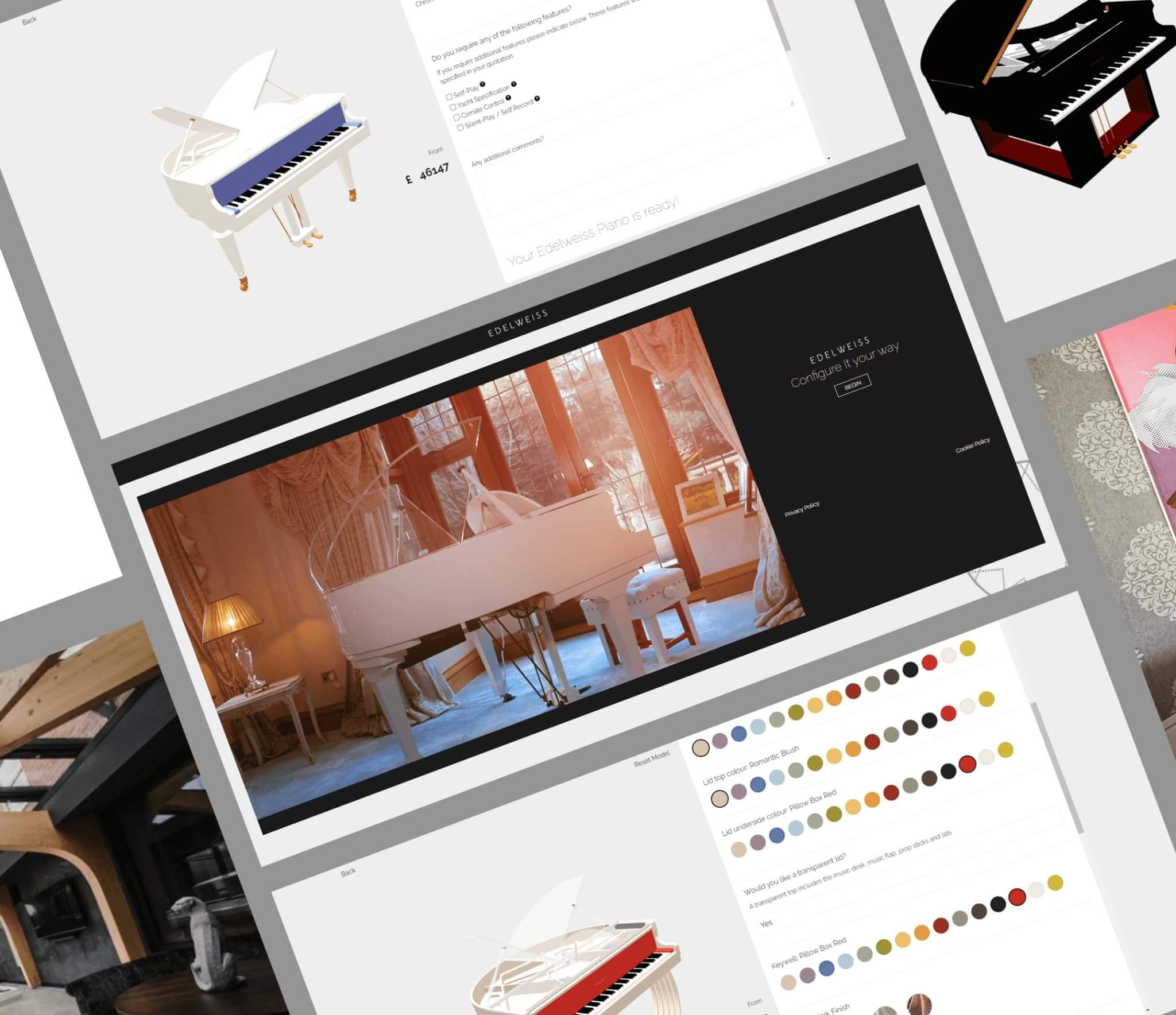 A selection of website design examples