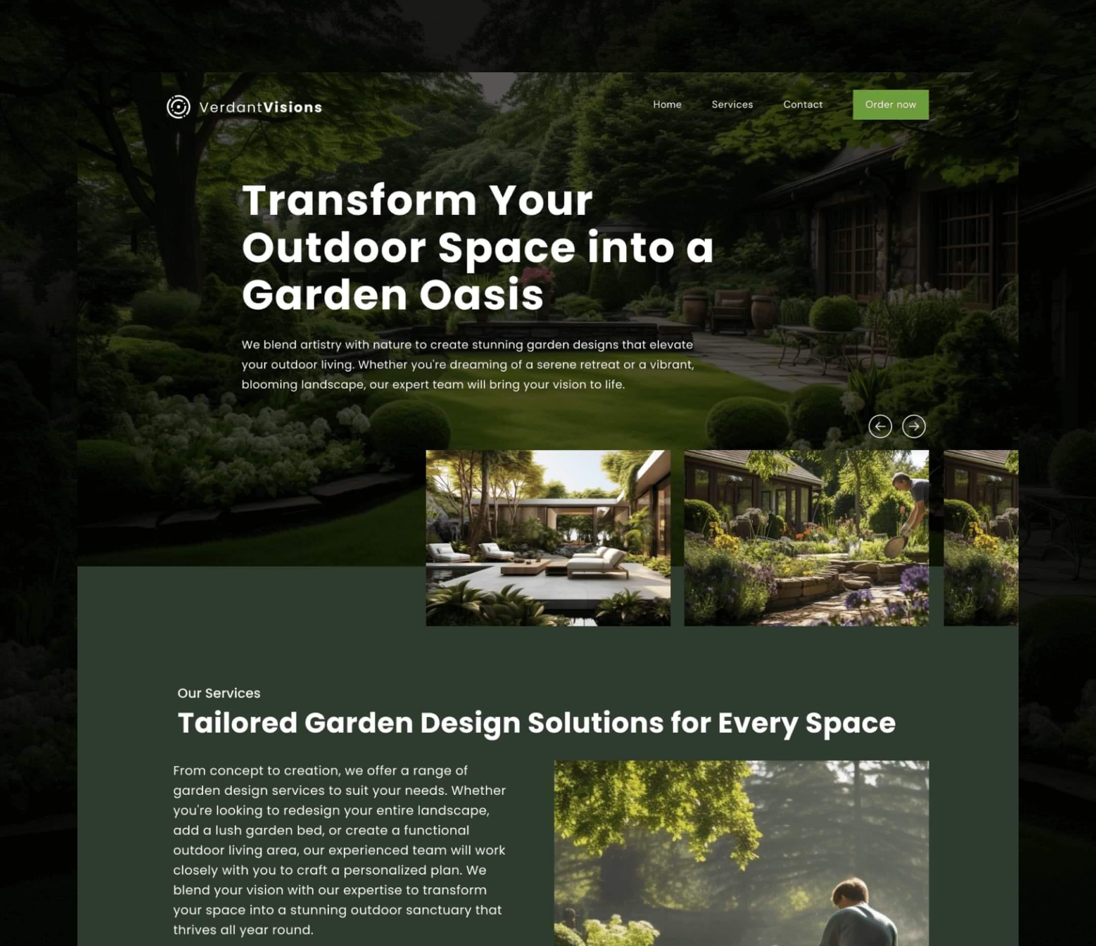 A selection of website design examples