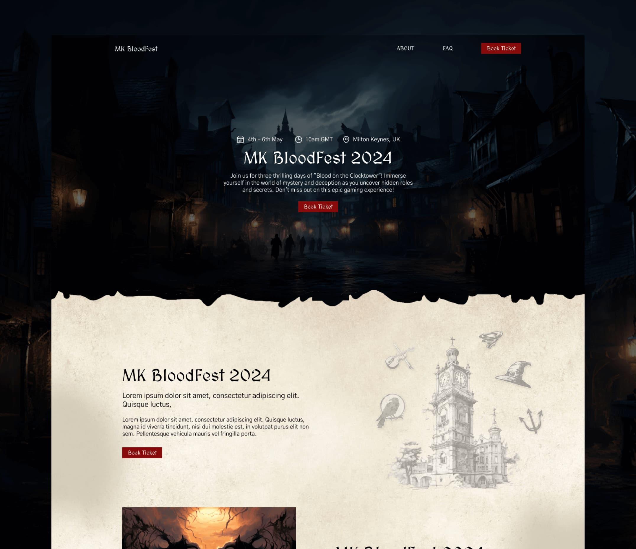 A selection of website design examples